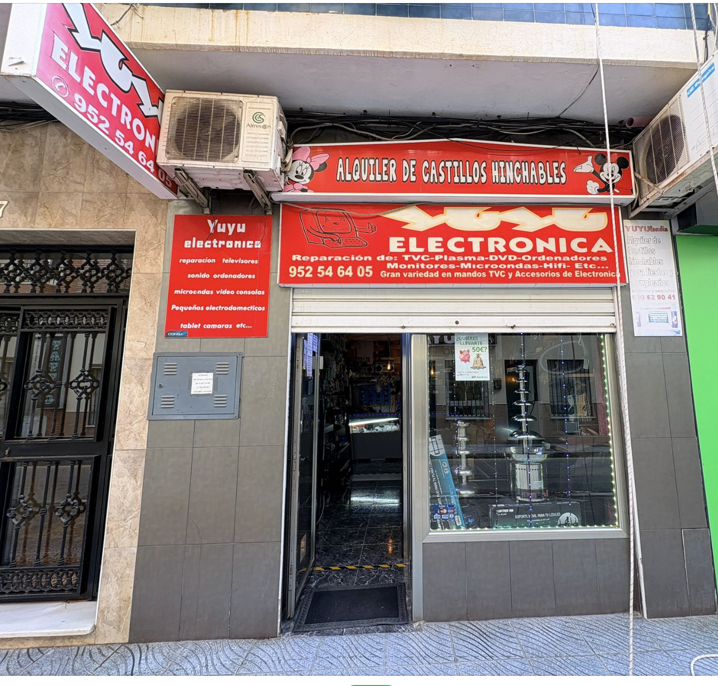 Fachada exterior de Yuyu Electrónica